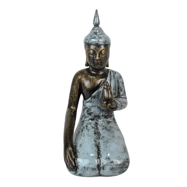 BUDA AJOELHADO AZUL - 36cm