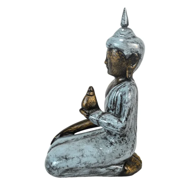 BUDA AJOELHADO AZUL - 36cm - Imagem 2