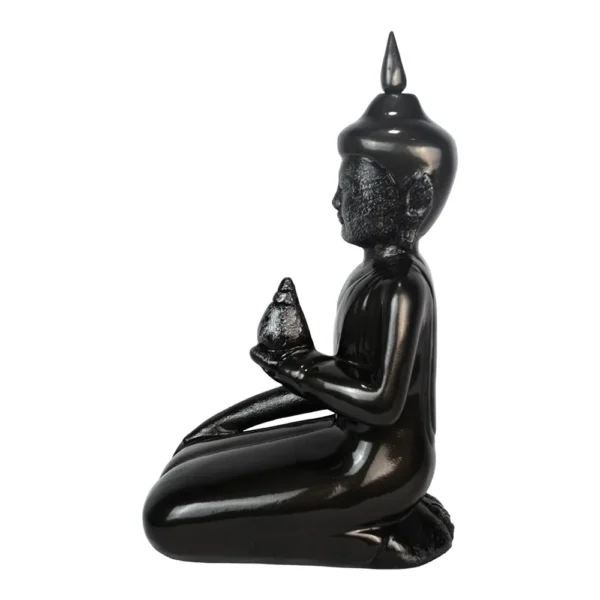 BUDA AJOELHADO PRETO - 36cm - Imagem 2