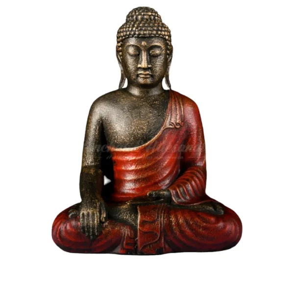 BUDA BHUMISPARSHA MUDRA VERMELHO - 32cm
