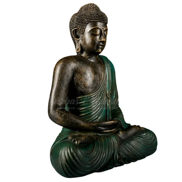 BUDA DHYANA MUDRA VERDE - 58cm - Imagem 2