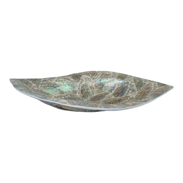 Bandeja Madrepérola Folha Branca - 33x18cm - Imagem 2