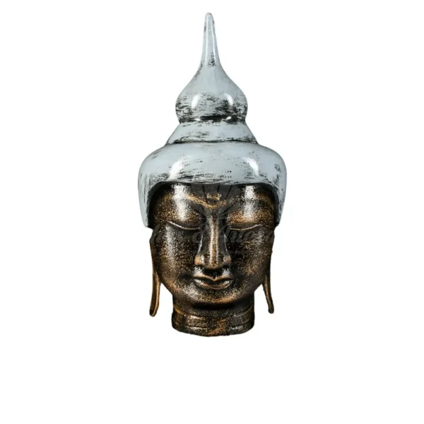 CABEÇA DE BUDA AZUL COM BASE - 40cm