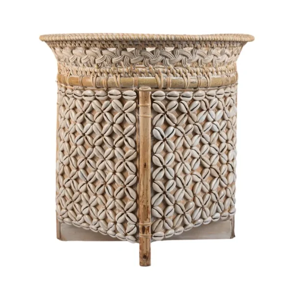 CESTO RATTAN REDONDO  COM BUZIO 30X30