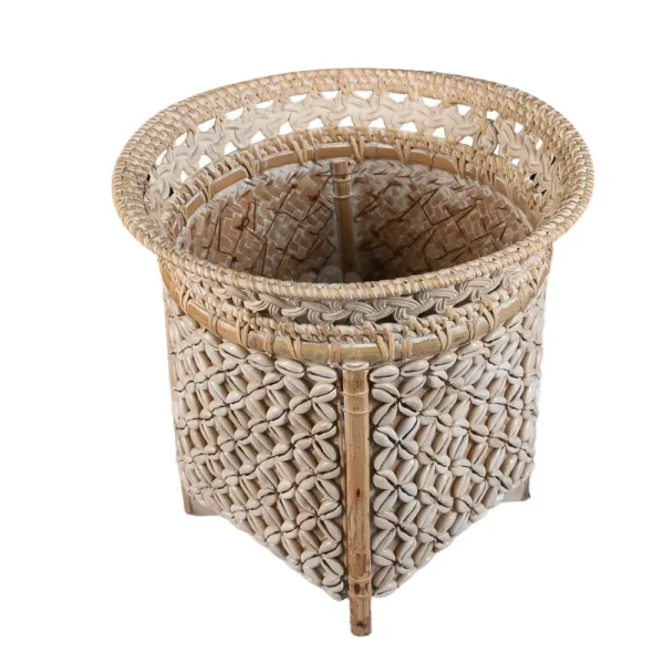 CESTO RATTAN REDONDO  COM BUZIO 30X30 - Imagem 2