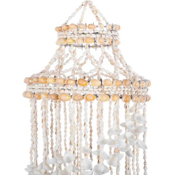 Chandelier - Luminária de Conchas Clam Rose - 90cm - Imagem 2