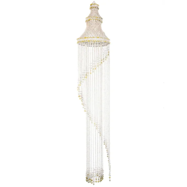 Chandelier - Luminária de Conchas Moneta e Sigay Cozido - 2.2cm