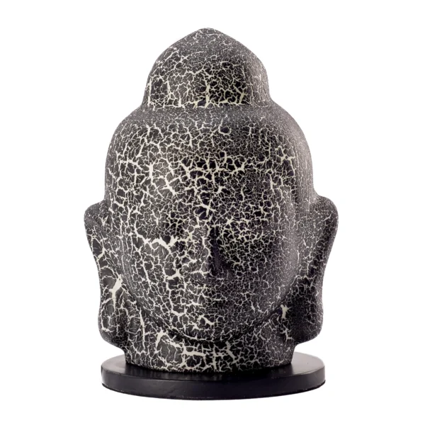 CONTR24 - Luminária Cabeça de Buda Preta - 29cm