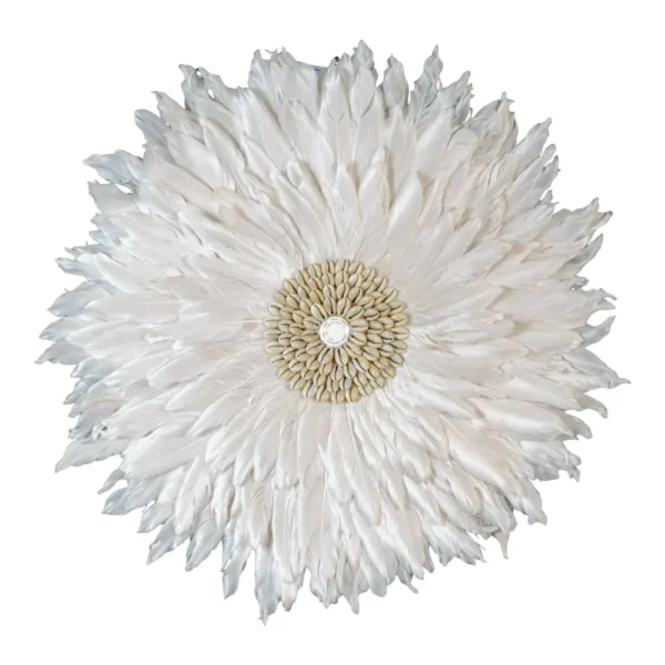 MANDALA PENA C/ BÚZIO BRANCA 40CM