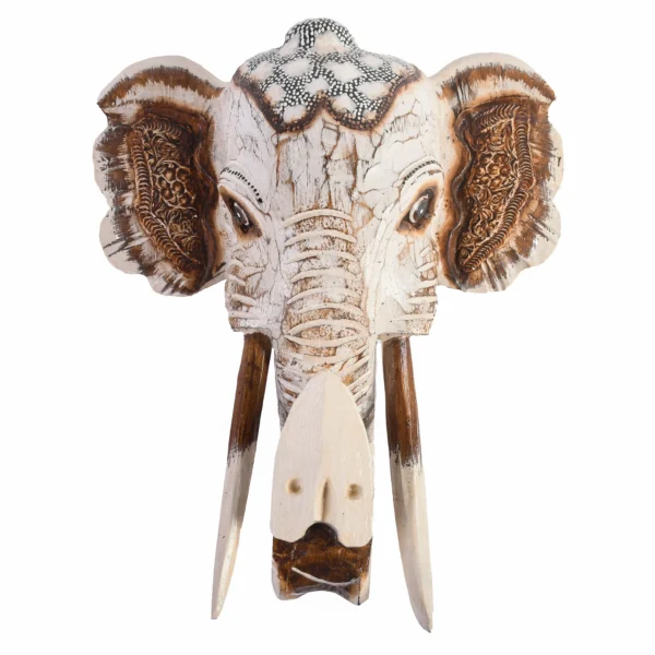 Máscara Elefante Branca - 30cm