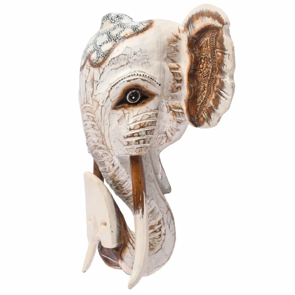Máscara Elefante Branca - 30cm - Imagem 2