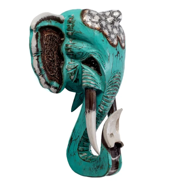 Máscara Elefante Verde - 30cm - Imagem 2