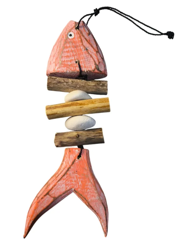Mobile Peixe Esqueleto Vermelho - 20cm