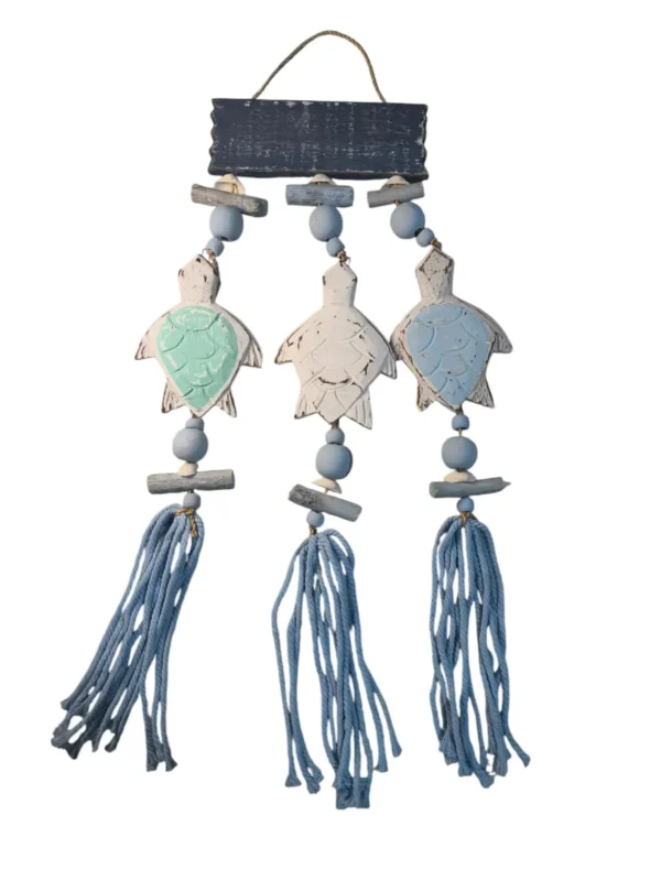 Pendente Três Tartarugas com Macramê - 54cm