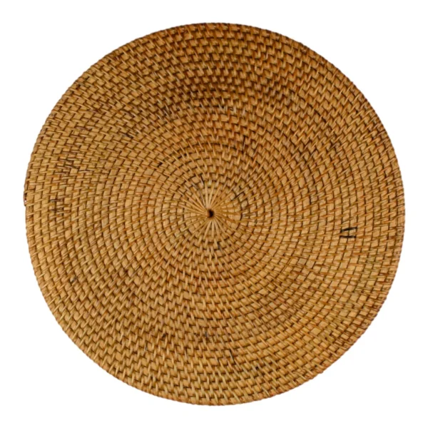 Porta Prato de Rattan Marrom - 33cm