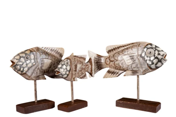 TRIO DE PEIXE ESCAMA BRANCO