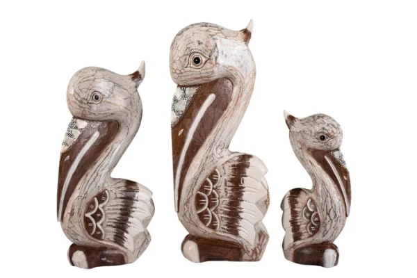 TRIO DE PELICANO BRANCO
