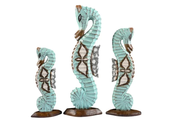 Trio de Cavalo Marinho Verde - 50x40x30