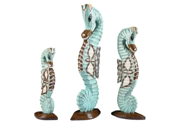 Trio de Cavalo Marinho Verde - 50x40x30 - Imagem 2