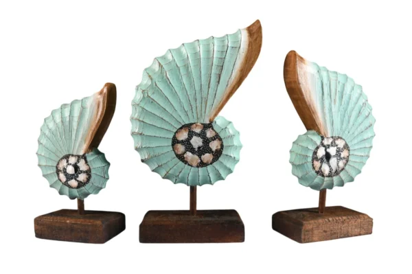 Trio Nautilus Verde com Base -