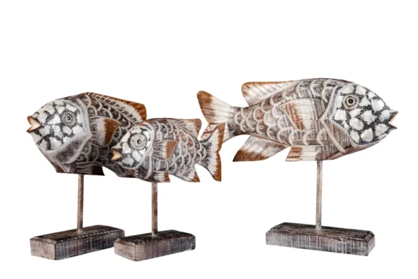 Trio de Peixe Escama Marrom
