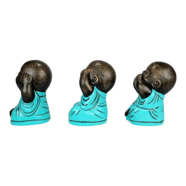 Trio Shaolin Tres Sentidos Verde - 19x12x11 - Imagem 2
