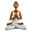 Lady Yoga Branca e Dourada - 23x17cm