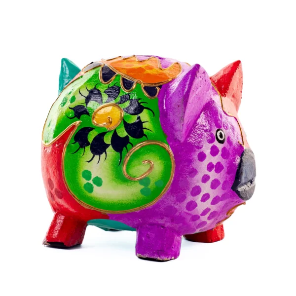 COFRE PORCO COLORIDO 12CM