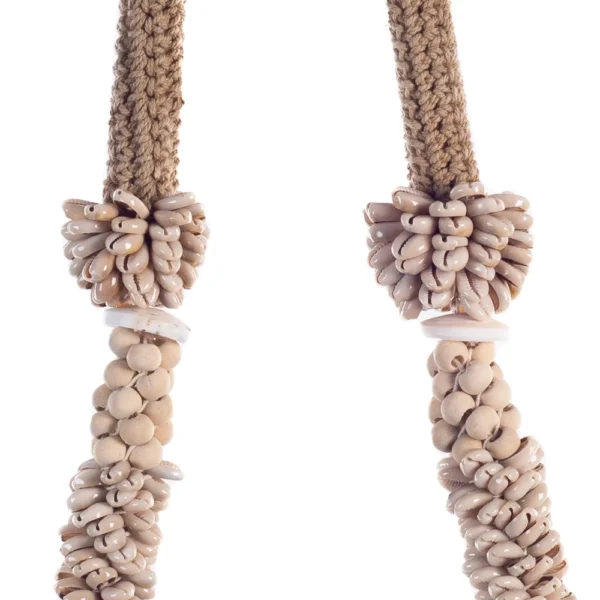 Colar Decotativo de Búzios Cortado Natural e Marrom - 45cm - Imagem 2