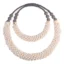 Colar Decorativo de Conchas Caramujos White Moon e Macramê Sinza - 34cm