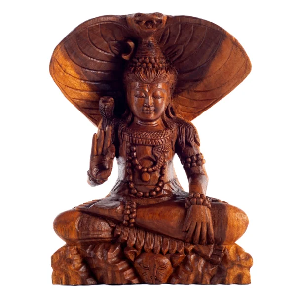 Shiva Big Cobra de Madeira - 40cm