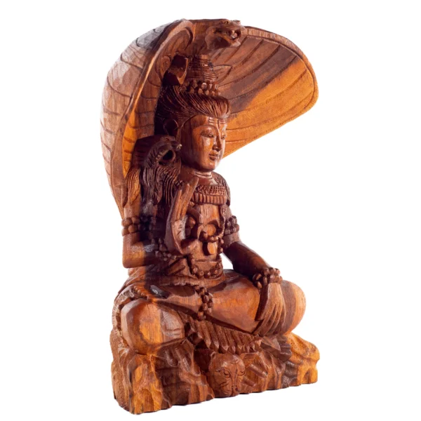 Shiva Big Cobra de Madeira - 40cm - Imagem 2