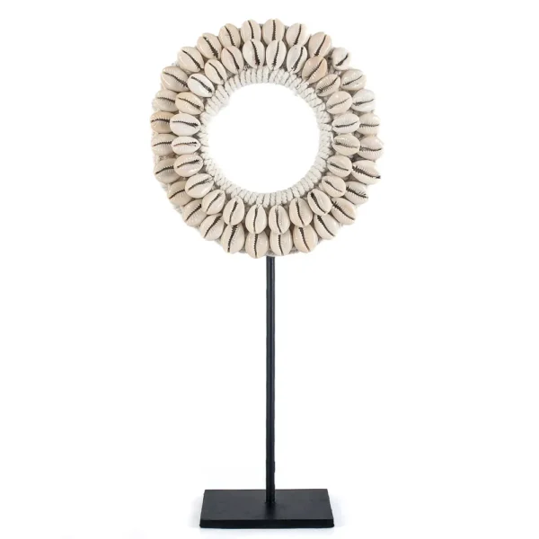 Colar Mandala Sigay Cinza com Suporte - 14cm