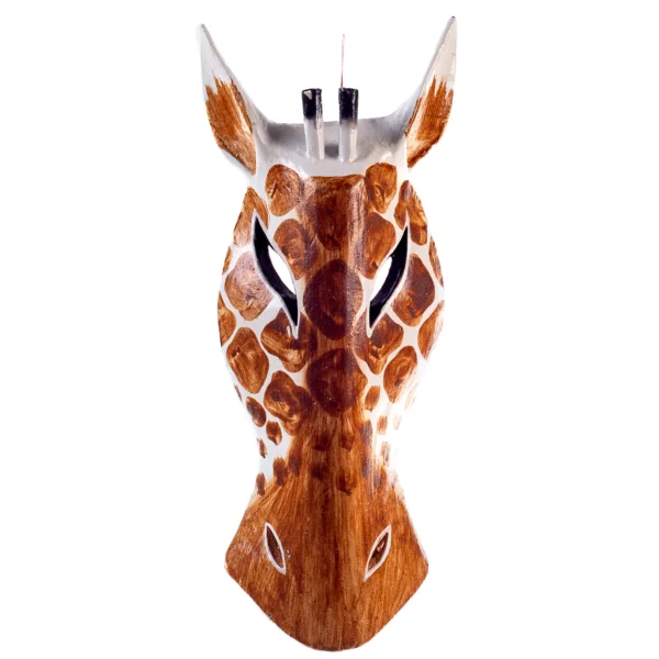 CONTR24 - Mascara de girafa (marrom claro e preto)  - 30cm
