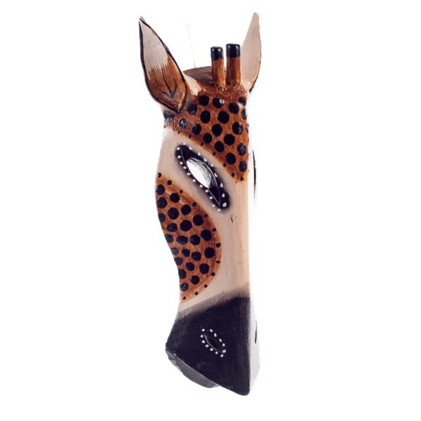 Mascara de girafa ( marrom escuro e claro)- 30cm - Imagem 2