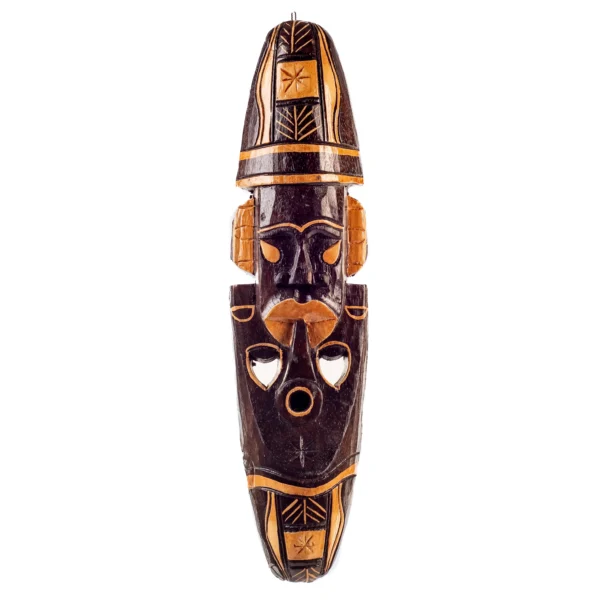 Máscara de Madeira Africana Ossayn/Aroni - 50cm