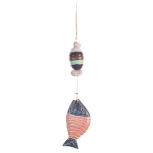 Móbile Bóia e Peixe Laranja e Azul - 45cm