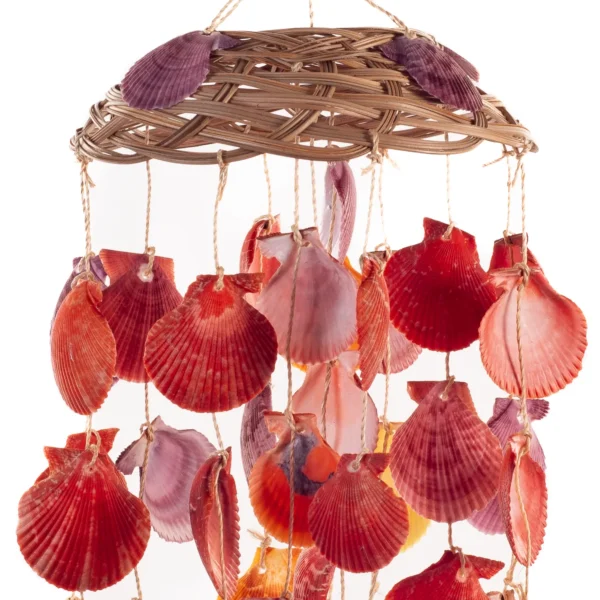 Pendente de Teto - Concha Pecten Vermelha - 45cm - Imagem 2