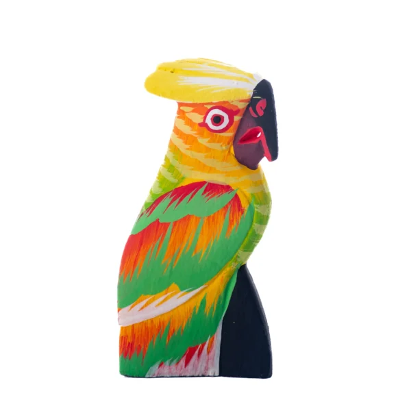 Passarinho - Calopsita Amarela e Verde - 10cm