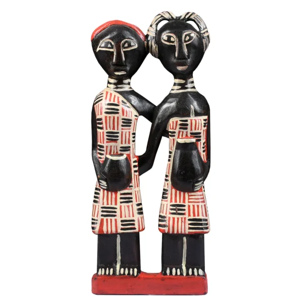 Estatueta Africana Casal - 33cm