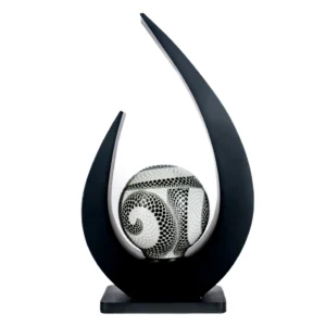 LUMINÁRIA STAND ROUND BLACK-WHITE 48cm