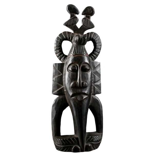 Máscara de Madeira Africana Ossayn - 50cm