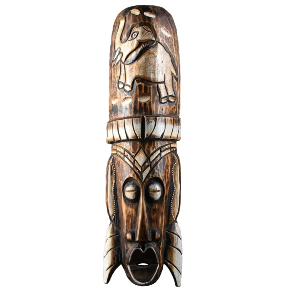 Máscara de Madeira Africana Yami/Mães Ancestrais - 50cm