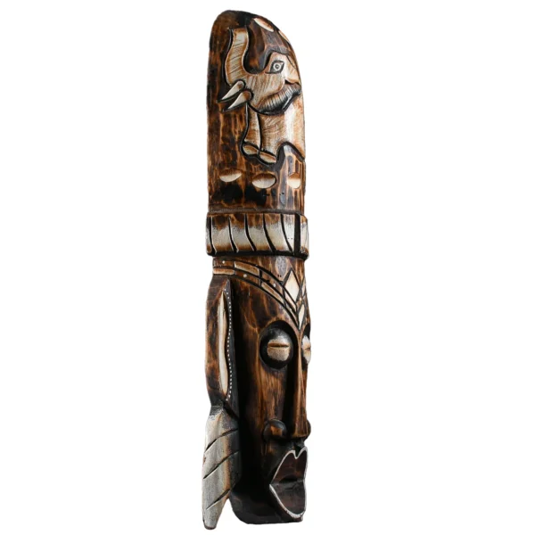 Máscara de Madeira Africana Yami/Mães Ancestrais - 50cm - Imagem 2