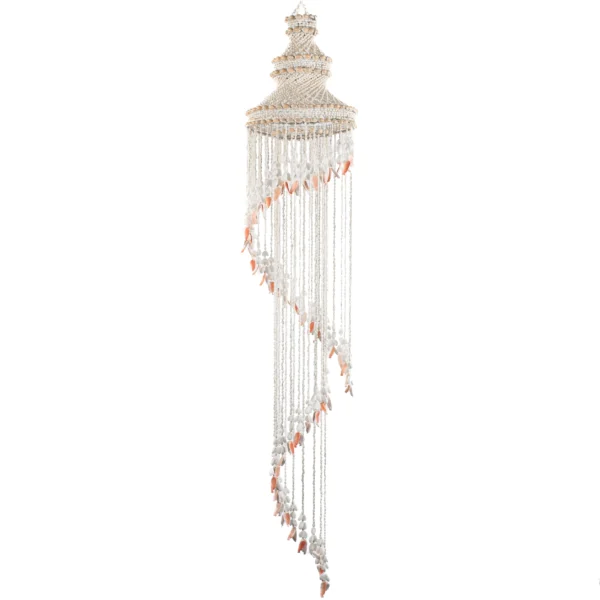 Chandelier - Luminária de Conchas Nassa e Red Lips - 170 cm