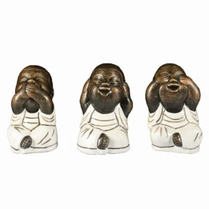 Trio Shaolin Três Sentidos Branco - 19x12x11