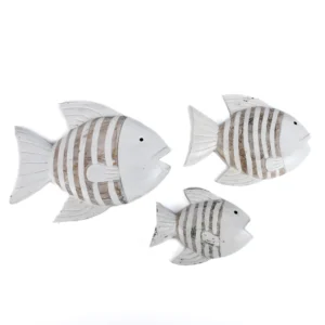 Trio de Peixe Branco - 30x25x20cm