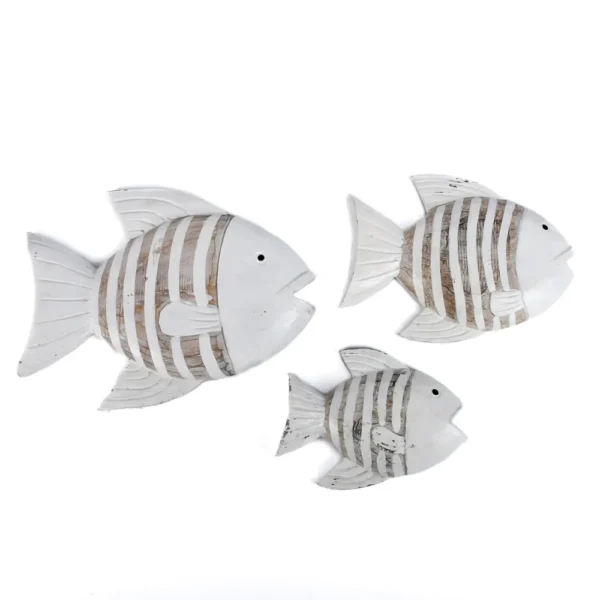 Trio de Peixe Branco - 30x25x20cm