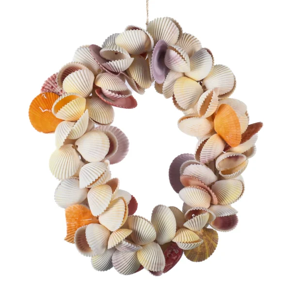 Guirlanda de Conchas  Coockles e Pecten - 30cm