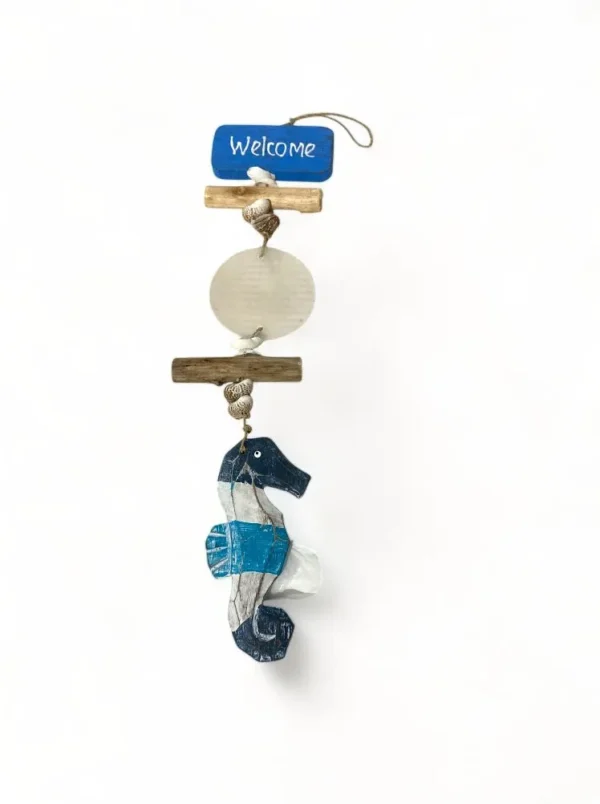 Mobile Placuna Ancora Cavalo Marinho Azul - 85cm
